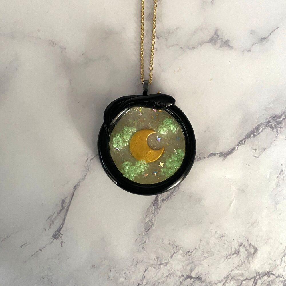 Black Celestial Snake Necklace - Picture 7 of 11